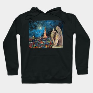 Thoughts about the eternal. Falling star. Paris Hoodie